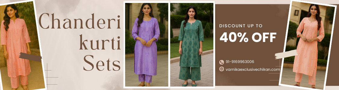 Chanderi Kurta Sets Stiched