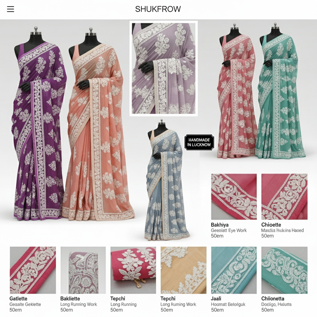 Chikankari Sarees – Hand Embroidered Elegance from Lucknow