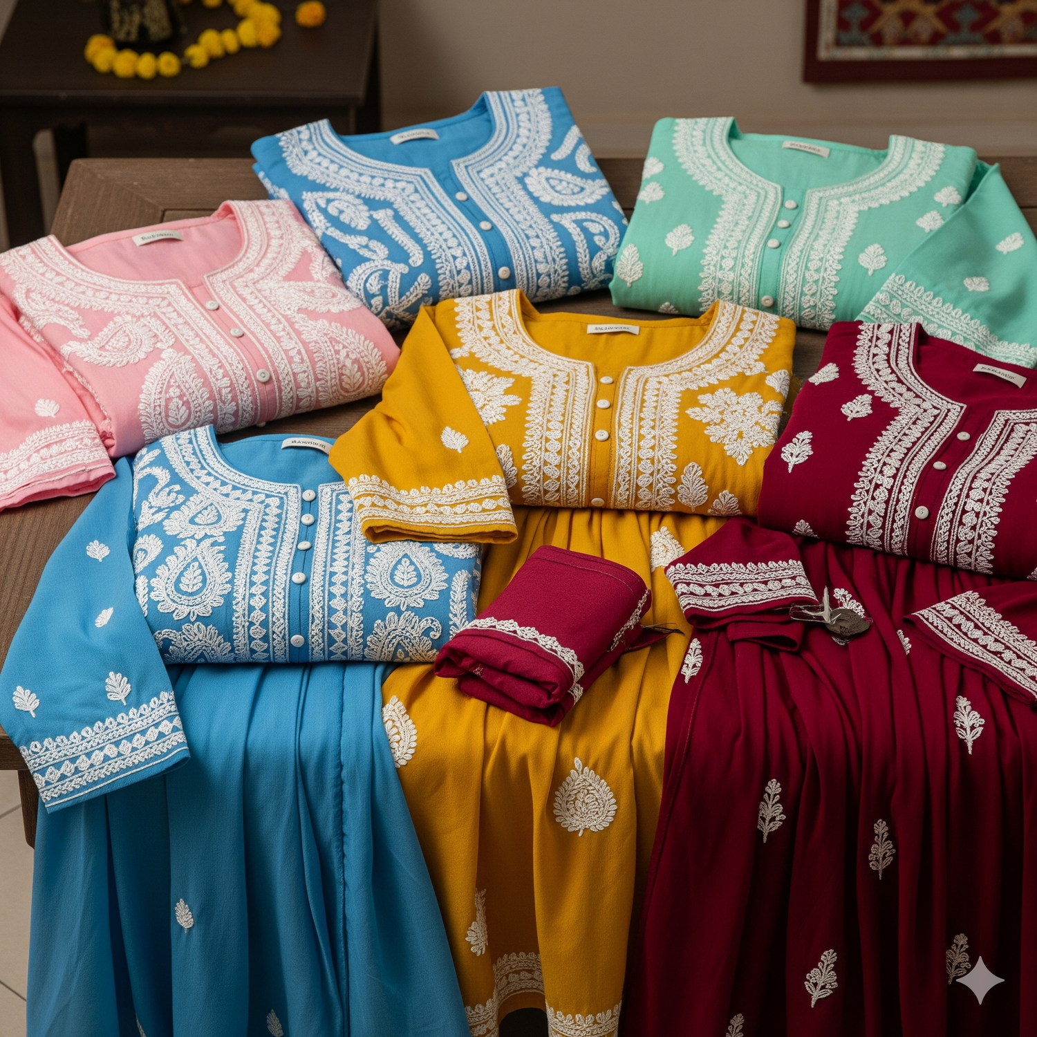 chikankari kurti online, Lucknow chikankari kurtis, hand embroidered kurtis